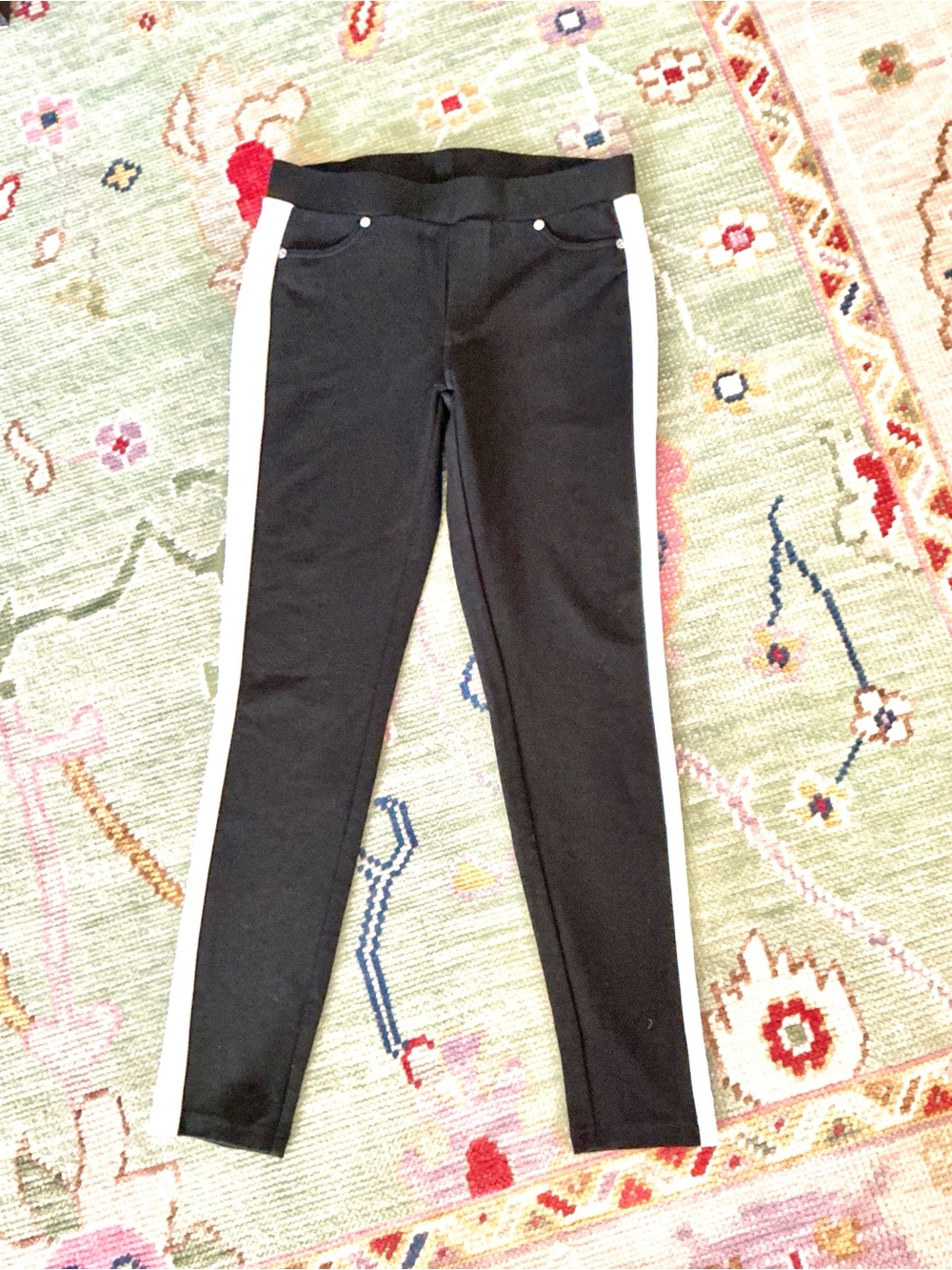 Michael Kors Black Pants with White Side Stripes, NWOT, size S, flattering fit